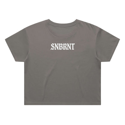 Heavy Faded Surf Crop Womens