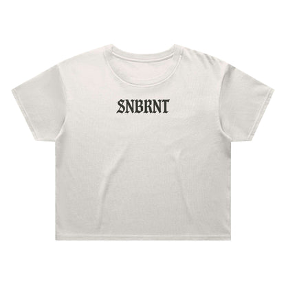 Heavy Faded Surf Crop Womens