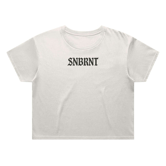 Heavy Faded Surf Crop Womens