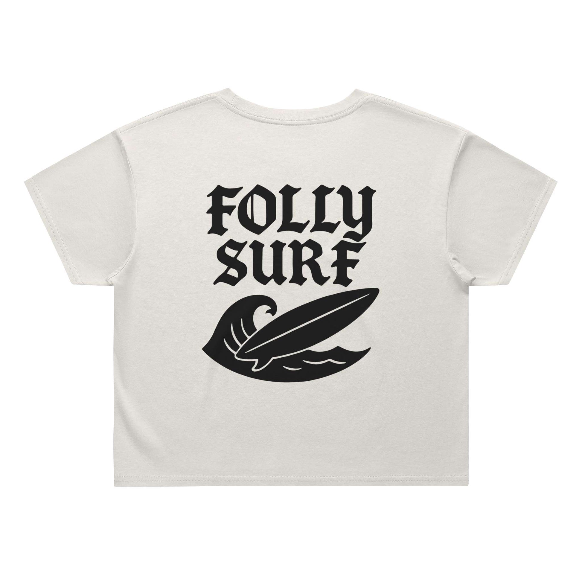 Heavy Faded Surf Crop Womens