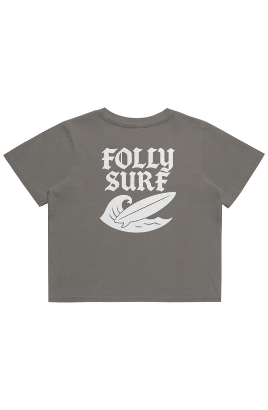 Heavy Faded Surf Crop Wo