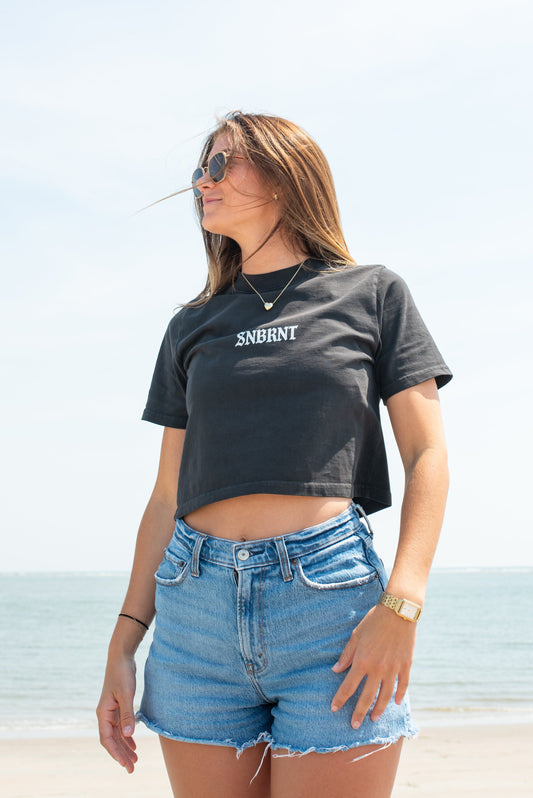 Women's Heavy Faded Surf Crop